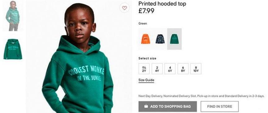 H&M Apologizes After ‘Coolest Monkey’ Sweatshirt Ad Featuring Black Child Prompts Backlash