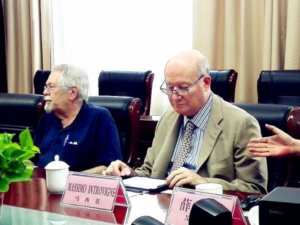 Introvigne at the Zhengzhou conference on cults. (Screenshot via Zhengzhou Anti-Cult Association website)