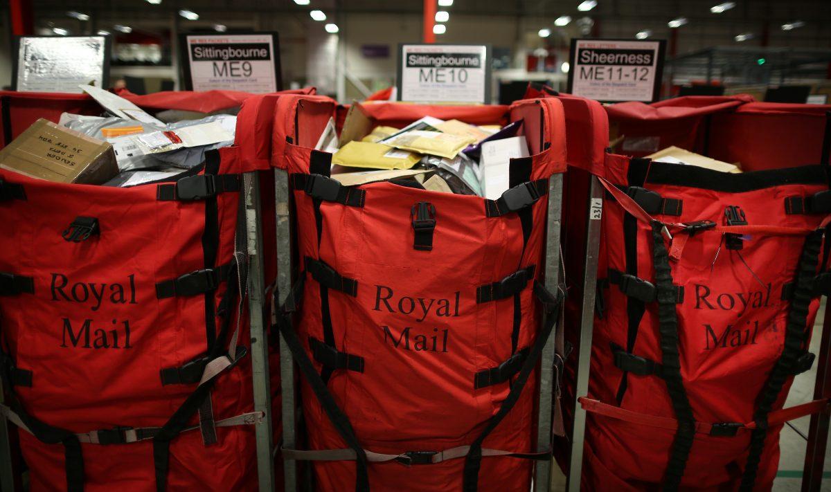 Royal Mail postal bags in an undated file photo. (Peter Macdiarmid/Getty Images)