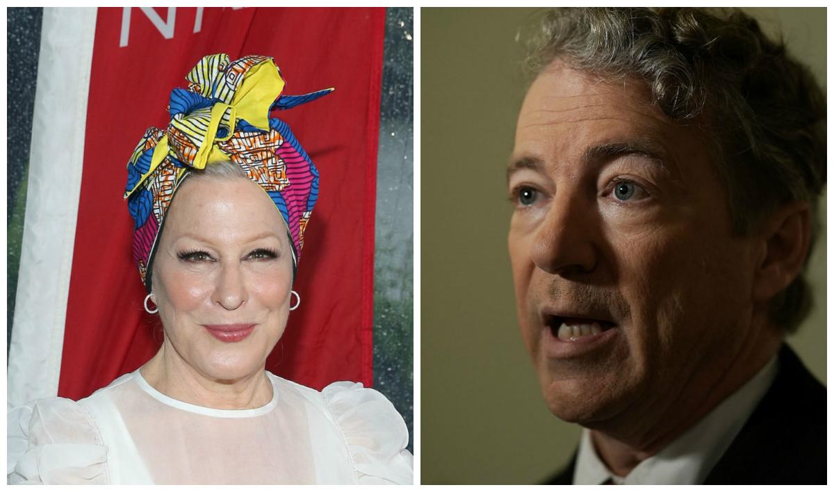 Actress Bette Midler Sparks Outrage After Calling for Physical Attack on Rand Paul