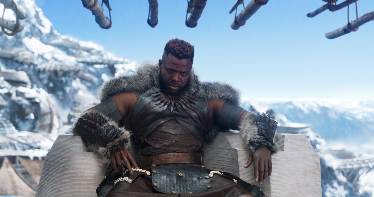 Winston Duke in “Black Panther.” (Matt Kennedy/Marvel Studios)