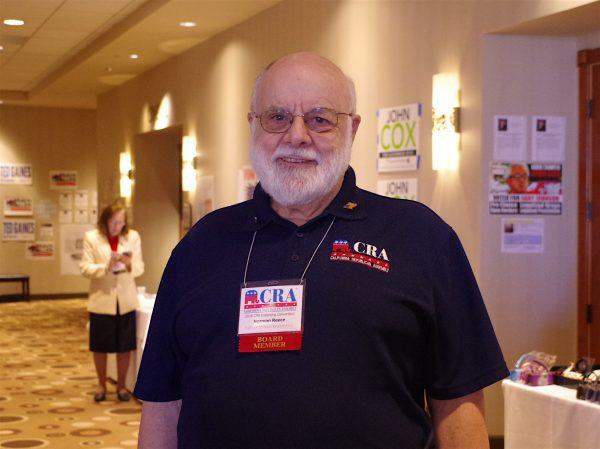Norman Reece, author of CRA Resolution #2 and president of the Solano Republican Assembly, in Buena Park, Calif., on March 4, 2018. (Yaning Liu/The Epoch Times)