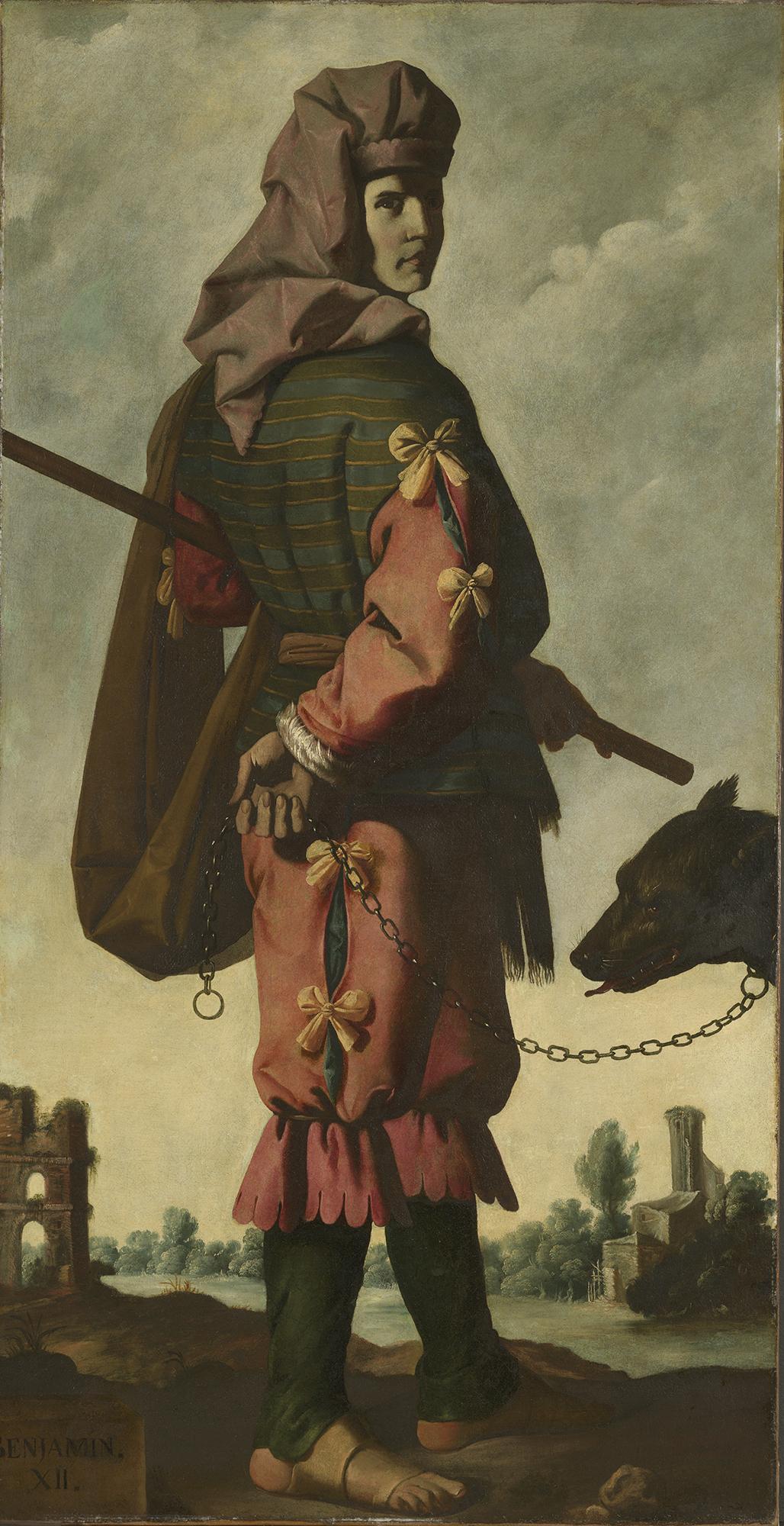 "Benjamin," circa 1640–1645, by Francisco de Zurbarán (1598–1664). Oil on canvas, 78 3/8 inches by 40 1/2 inches. (Grimsthorpe and Drummond Castle Trust/Robert LaPrelle)