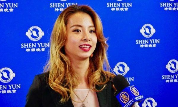 Makoto Katumata attended Shen Yun's matinée performance at the Hyogo Performing Arts Center, in Nishinomiya, Japan, on April 28, 2018. (Luo Yong/The Epoch Times)