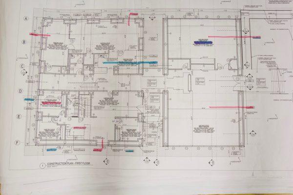 The second-floor layout for the house as taken on March 29, 2018. (Holly Kellum/The Epoch Times)