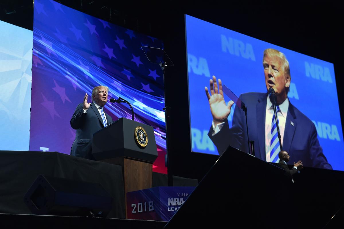 Trump Motivates Supporters to Vote in Midterms During NRA Speech