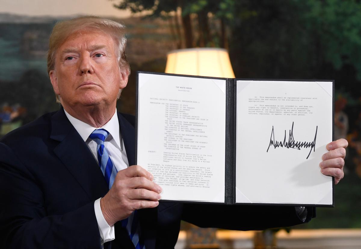 Trump Withdraws From Iran Deal, Orders Reimposing ‘Highest Level’ Sanctions