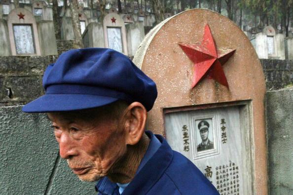 An elderly Chinese war veteran visits the Chinese military's 'Martyr's Cemetery' from the 1979 war with Vietnam, at the border town of Malipo , 22 February 2007. It has been nearly three decades since China and Vietnam fought a brief but ferocious war that left tens of thousands young soldiers on both sides dead, yet the conflict remains shrouded in mystery and has never been explained to the public. According to most recent Chinese historical record, 26,000 Chinese soldiers were killed in the four-week war that began on February 15, 1979. (MARK RALSTON/AFP/Getty Images)