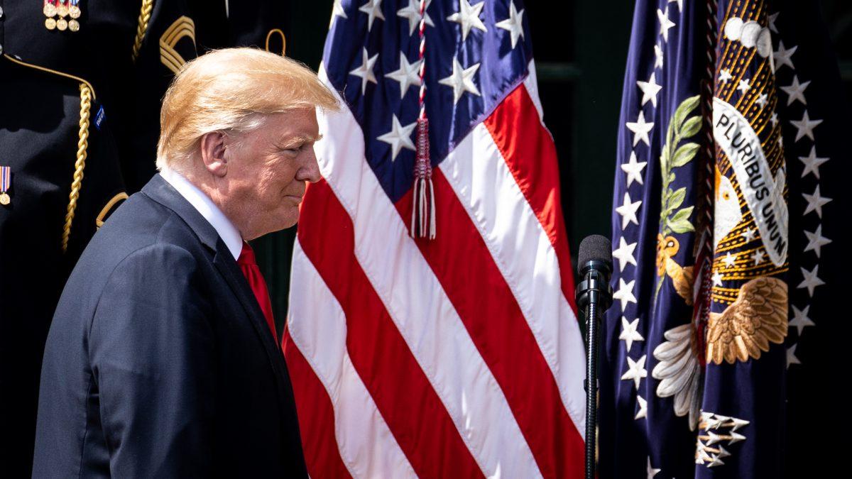 President Donald Trump participates in the Celebration of America on the South Lawn of the White House in Washington on June 5, 2018. (Samira Bouaou/The Epoch Times)