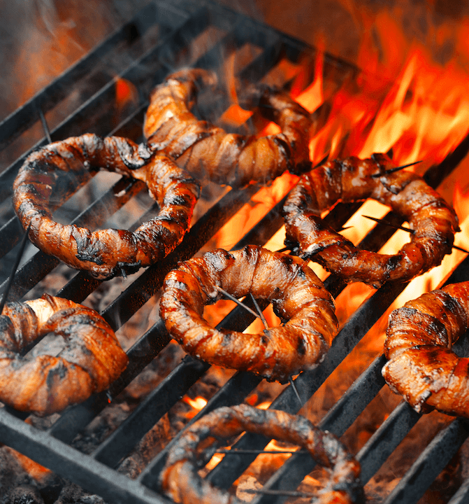 Bacon-Grilled Onion Rings