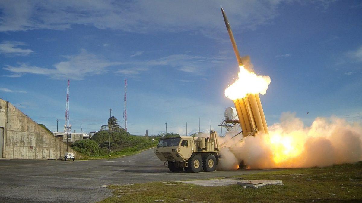 A Terminal High Altitude Area Defense system (THAAD) fires an interceptor missile. (DOD photo)