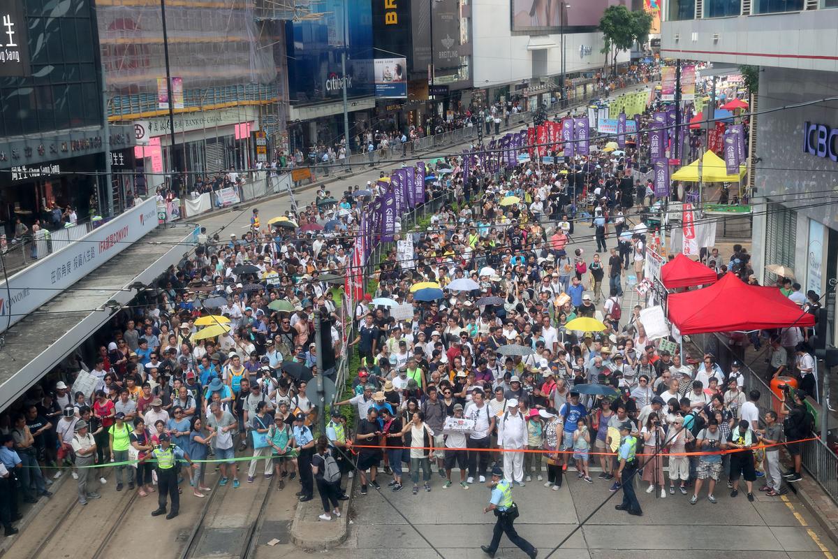 50,000 Hong Kongers Protest Beijing Rule on 21st Anniversary of Handover to China