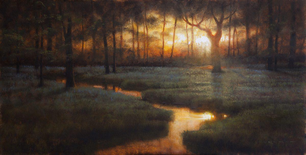 "Illumination, Proverbs 2: 3–6," 2018, by Thomas Kegler. Oil on linen, 12 inches by 24 inches. (Thomas Kegler)