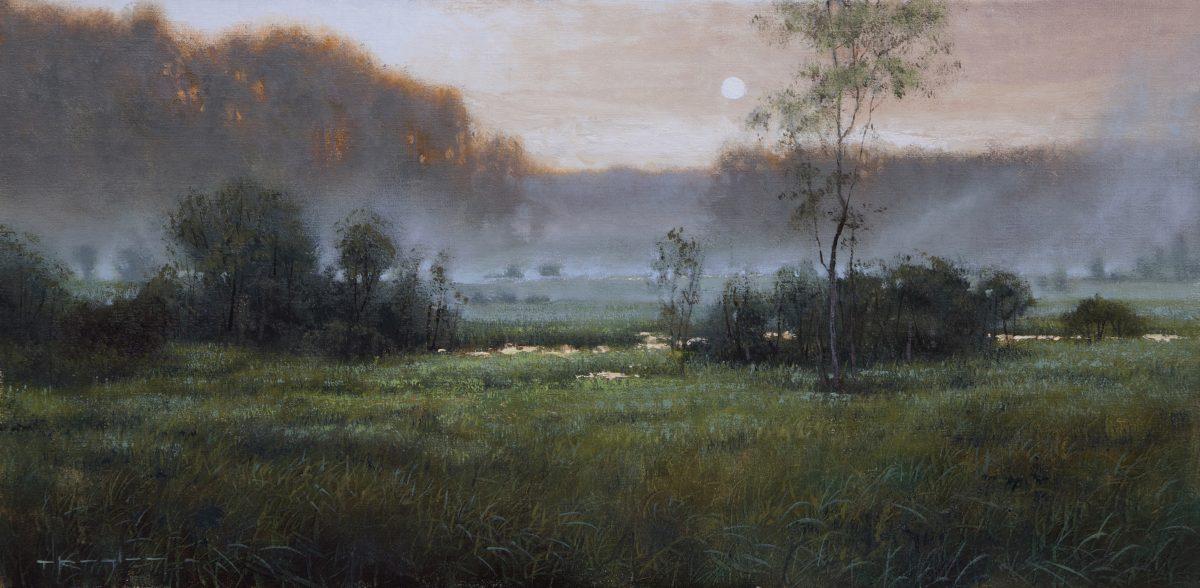 "Song of the Whippoorwill, Proverbs 3:17–18," 2017, by Thomas Kegler. Oil, 12 inches by 24 inches. (Thomas Kegler)