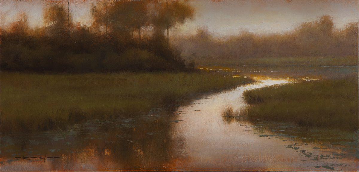 "Twilight Forte, Psalm 119:10–12," 2018, by Thomas Kegler. Oil, 8 inches by 16 inches. (Thomas Kegler)