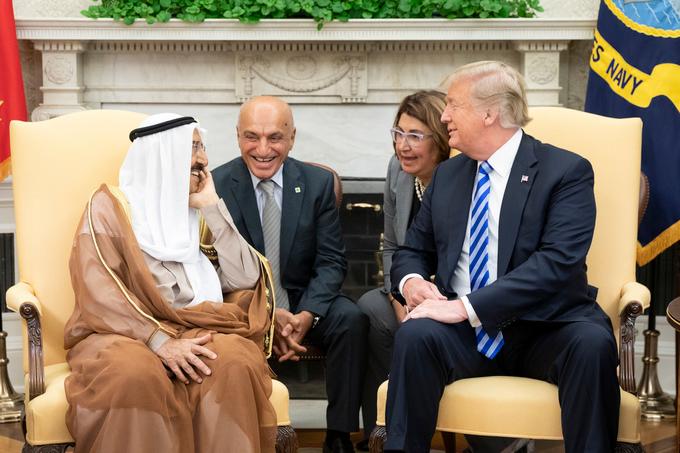 President Donald Trump meets with Jaber Al-Ahmad Al-Sabah, Emir of the State of Kuwait, in the Oval Office of the White House in Washington on Sept. 5, 2018. (White House Photo by Shealah Craighead)
