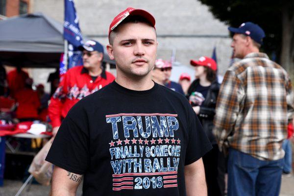 John Mariner before a Make America Great Again rally in Wheeling, West Va., on Sept. 29, 2018. (Samira Bouaou/The Epoch Times)