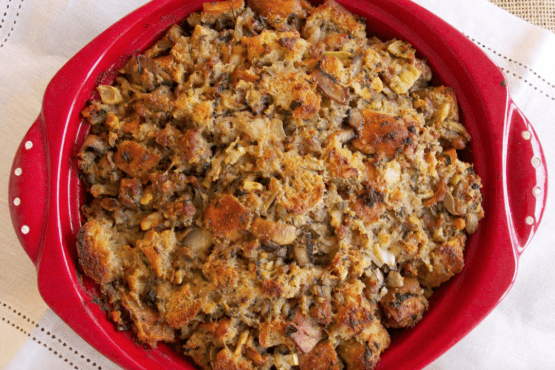 Donatella Arpaia’s Mushroom and Italian Sausage Rice Stuffing