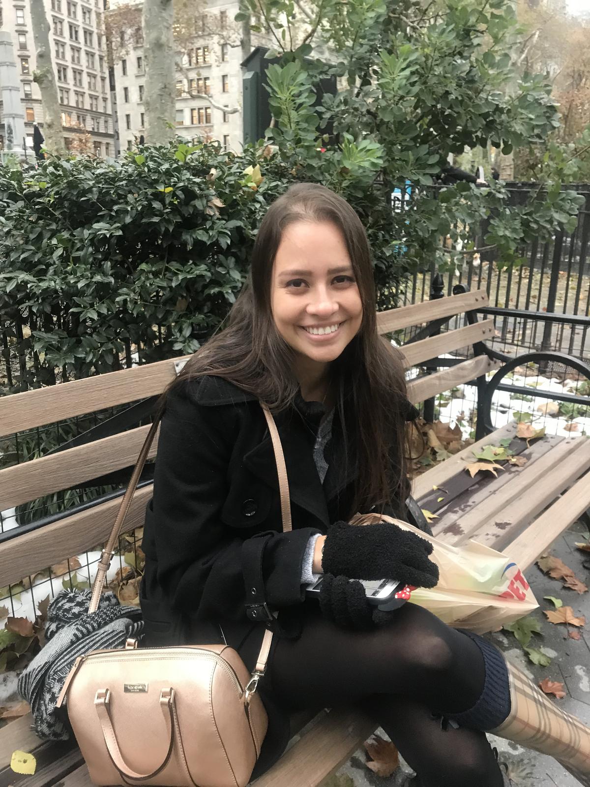 Melania Calderon in Madison Square Park, New York, on Nov. 16, 2018. (Stuart Liess/The Epoch Times)