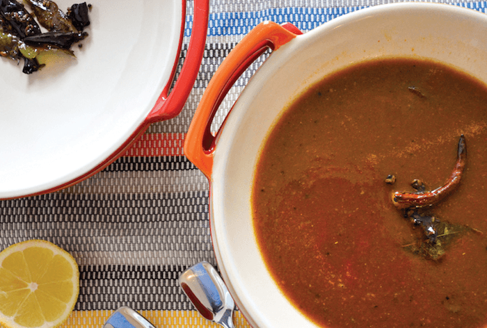 South Indian Tomato and Tamarind Soup With Pigeon Peas (Toor Dal Rasam)