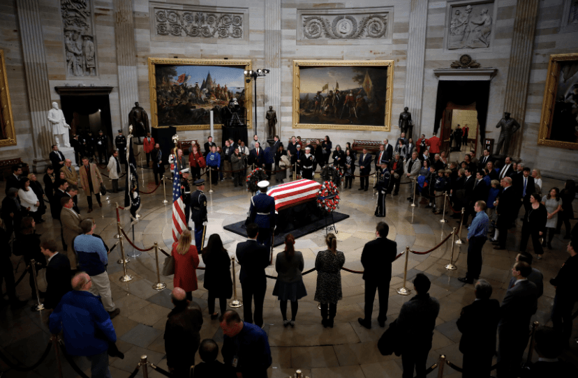 Americans Pay Respects to Late President Bush at US Capitol