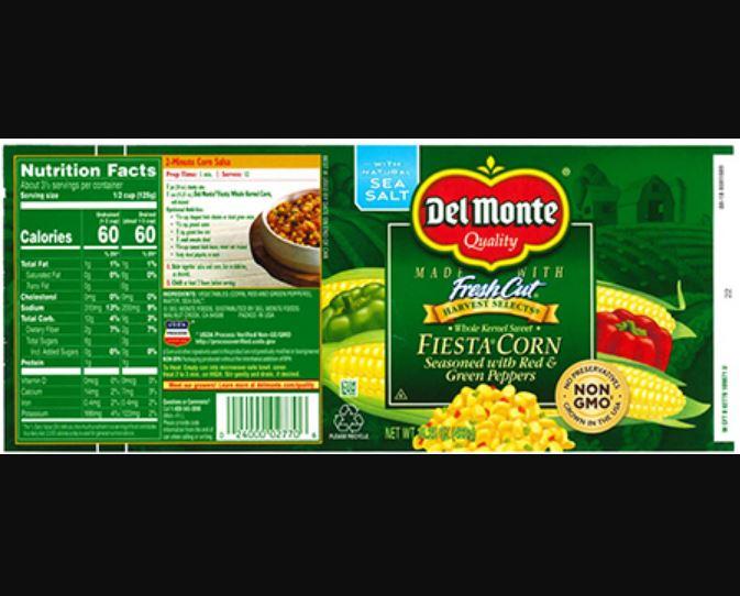 Del Monte Recalls Cans of Fiesta Corn Because of Potential Contamination