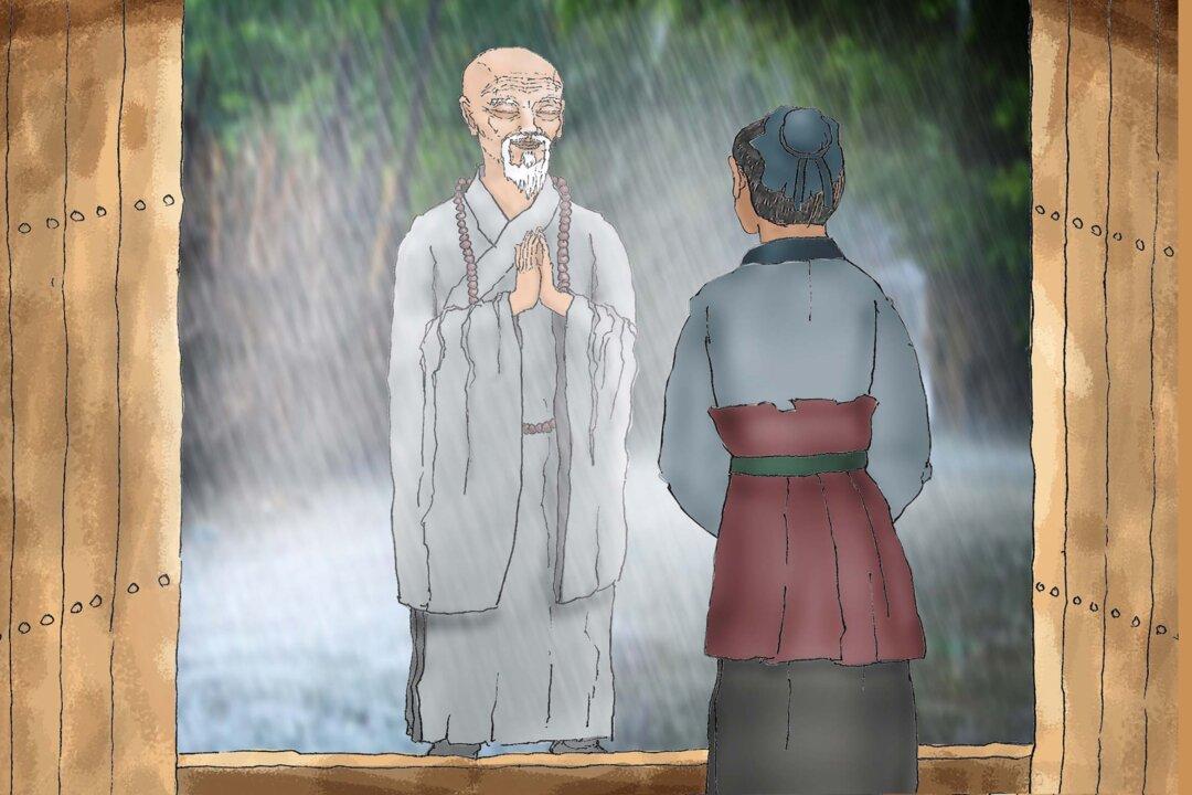 The Old Monk Who Got Drenched