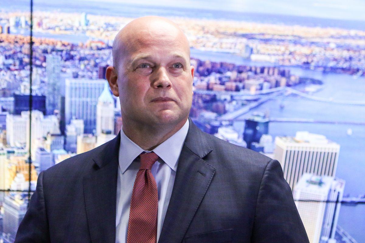 Acting Attorney General Matthew Whitaker in New York on Nov. 21, 2018. (Samira Bouaou/The Epoch Times)