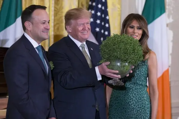 Trump Participates in Shamrock Bowl Presentation in White House