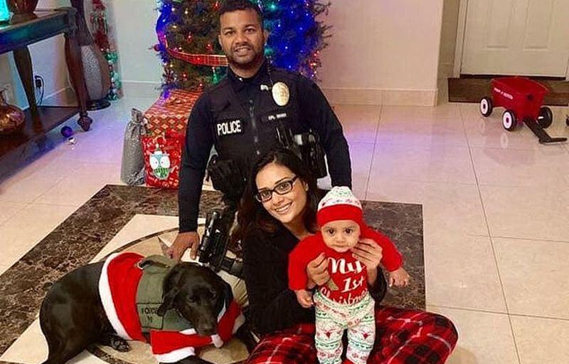 Officer Smiling With Wife and 5-Month-Old Son Hours Before He Was Shot