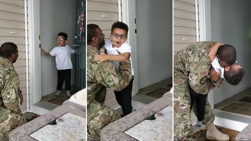 ‘I Missed You’: Son Breaks Down When Military Dad Returns Home After Deployment