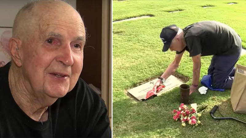 WWII Veteran, 93, Takes 3 Buses to Visit Wife’s Grave Every Day