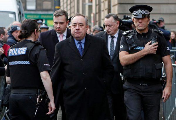 Former First Minister of Scotland Alex Salmond leaves after his court appearance in Edinburgh on Jan. 24, 2019. (Russell Cheyne/Reuters)