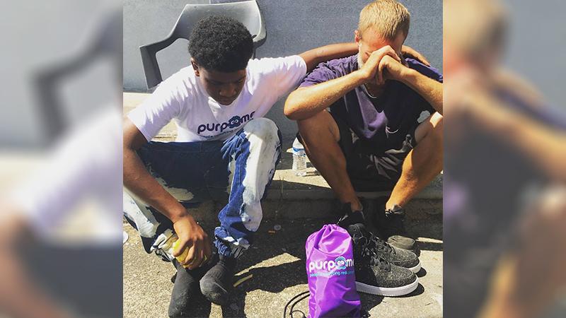 14-Year-Old Saved from Crime-Ridden Neighborhood Gives Homeless Man Shoes Off His Feet