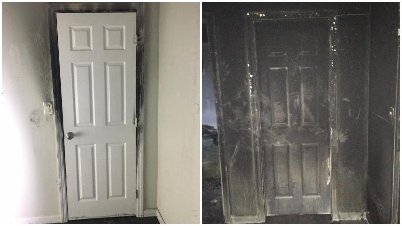 Fire Department Issues Two Pictures as a Warning to Parents Over Doors