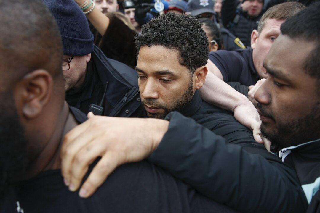 Smollett Quiet After Posting Bond, Leaving Jail