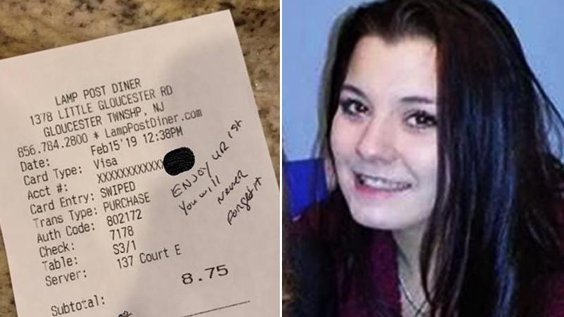 New Jersey Cop’s Generous Tip and Note Sends Pregnant Waitress into Flood of Tears