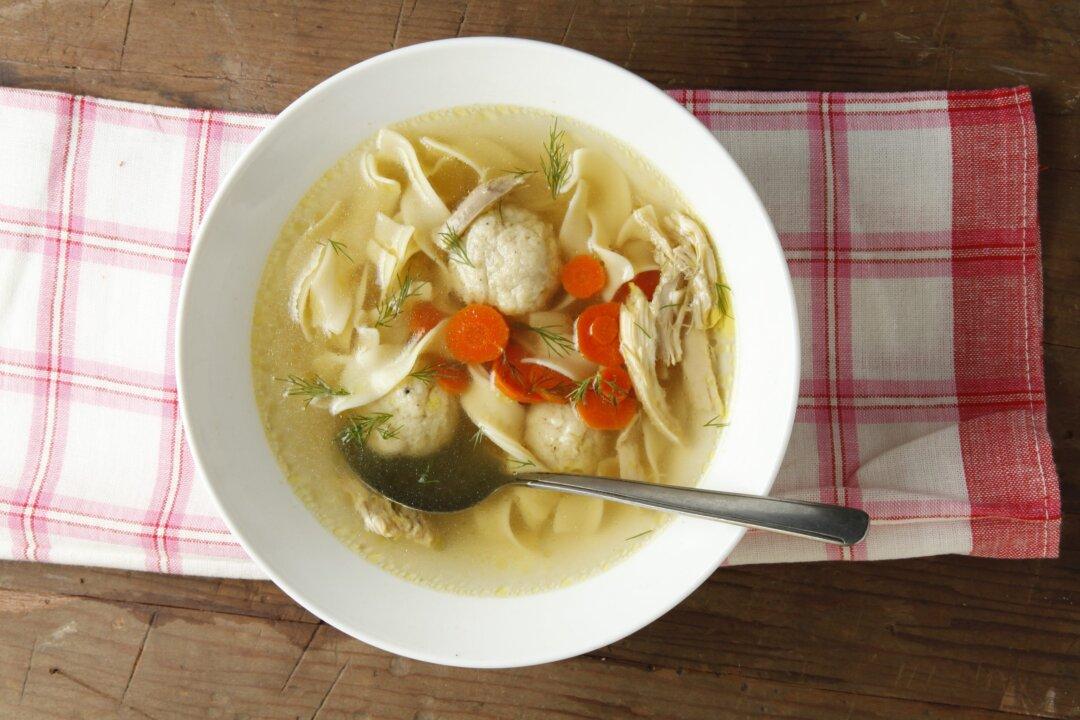 Great Aunt Lois’s Chicken Matzoh Ball Soup