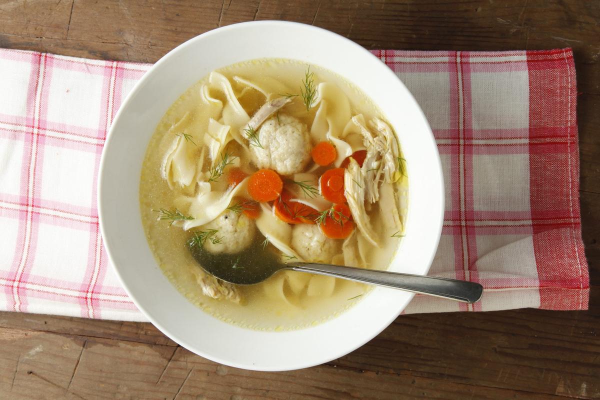Great Aunt Lois’s Chicken Matzoh Ball Soup