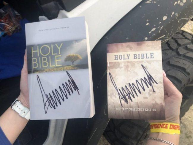 Trump Signed Bibles In Alabama And People Can’t Handle It
