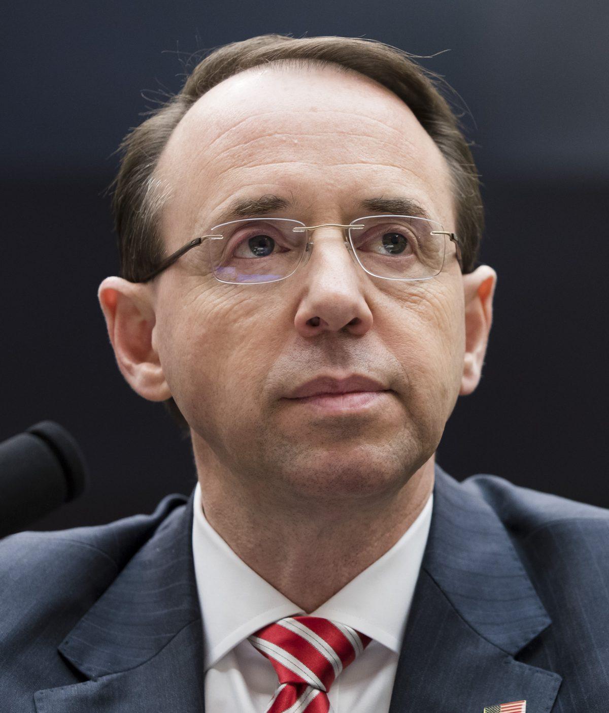 Deputy Attorney General Rod Rosenstein. (Samira Bouaou/The Epoch Times)