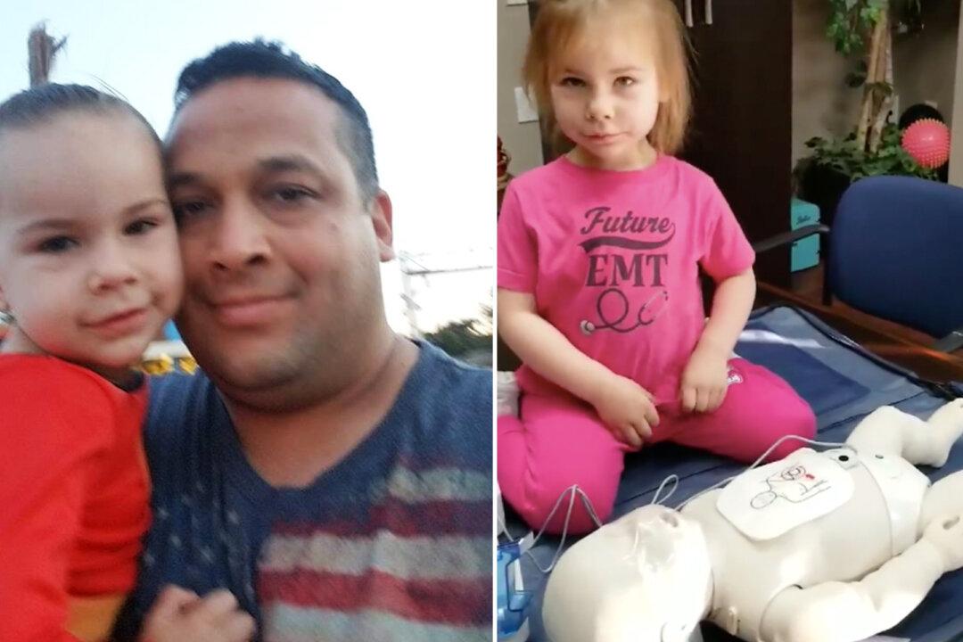 2-Year-Old Learns CPR From EMT Dad, Performs the Life-Saving Skill on a Dummy Like a Pro