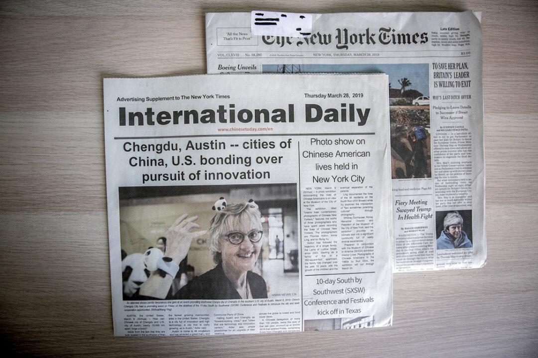 It’s Time to Address Paid Chinese Disinformation in US Newspapers