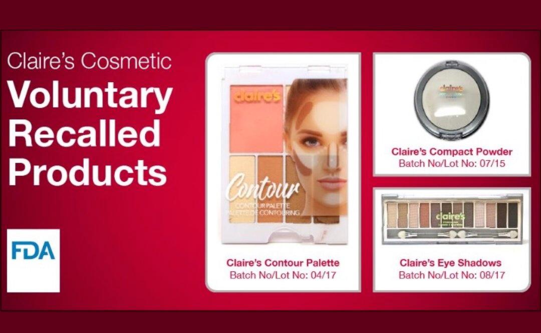 Claire’s Recalls Various Cosmetic Products Due to Possible Asbestos Contamination