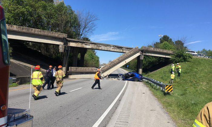 Concrete Bridge Railing Collapse Likely Caused by Vehicle Impact, DOT Says