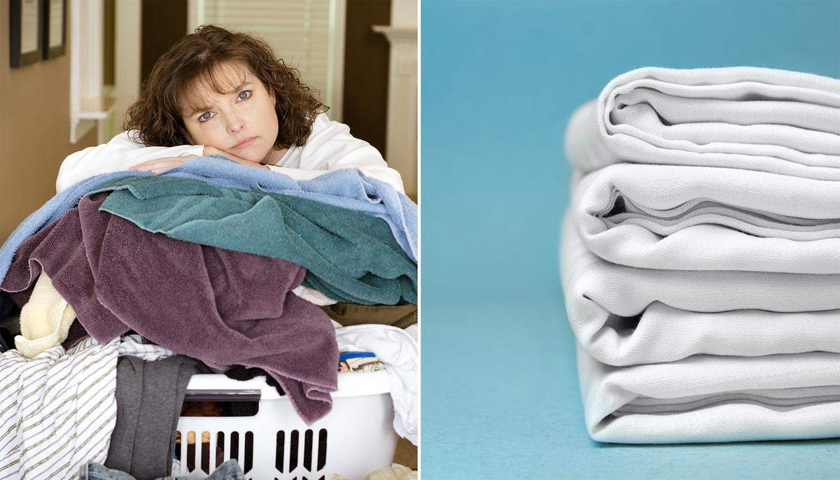 Upgrade Your Laundry Routine With an Awesome Hack for Folding Fitted Sheets