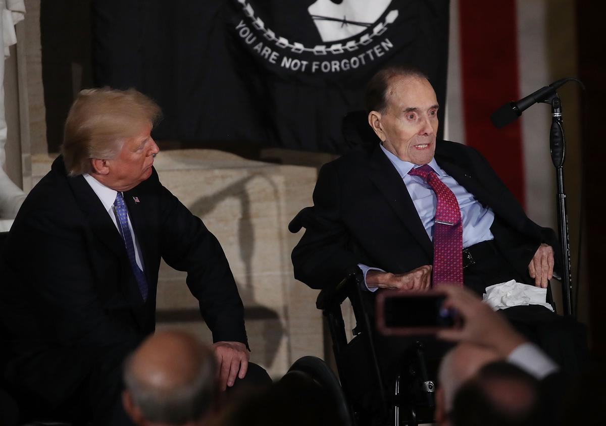 Trump Signs Bill Promoting Bob Dole’s Rank to Colonel
