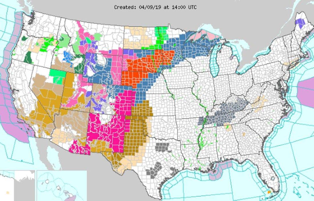 Blizzard Warnings in Effect as Spring Winter Storm Forecast to Hit Much of US