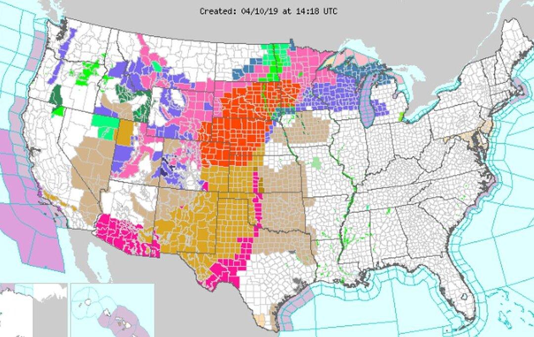 Blizzard Warning in Effect for Six States as Rare April Storm Hits