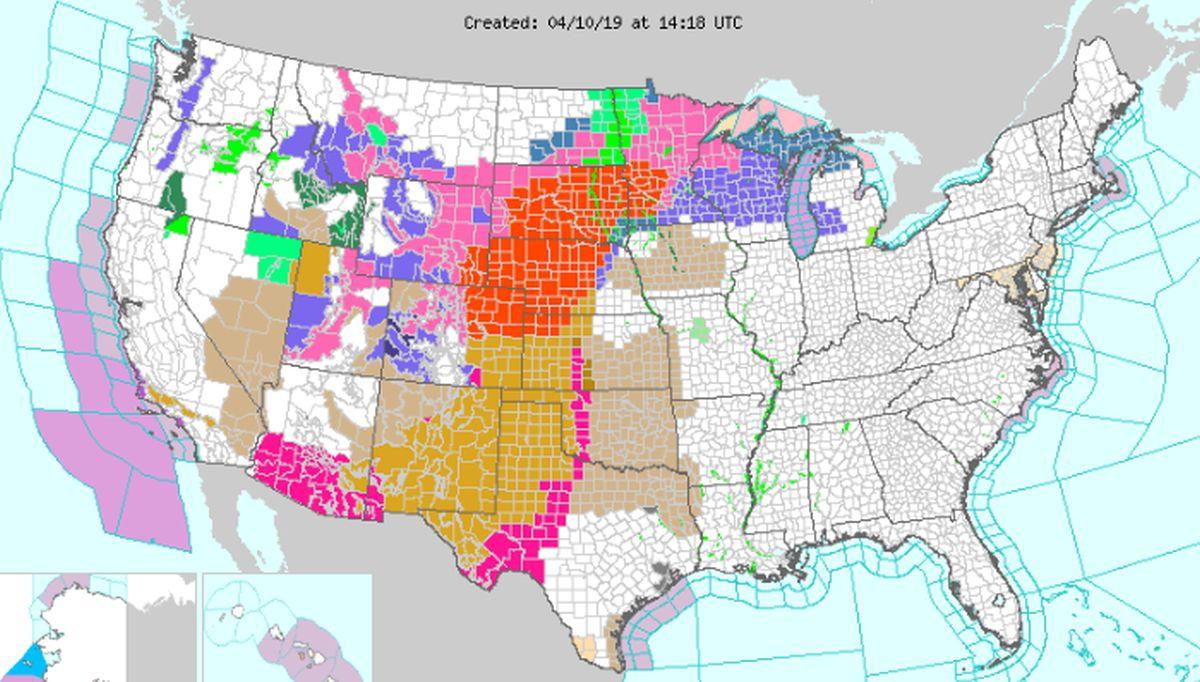 Blizzard Warning in Effect for Six States as Rare April Storm Hits
